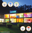 Tecnolite, Foco LED Inteligente, Modelo 11DA19LEDRGBWVB, Base E27, Volts 127 V, Potencia 11.5 Watts,  Tamaño 11.7 x 6.6 Centímetros, Foco LED con Temperatura de Color Ajustable Compatible con Alexa