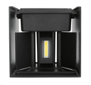 LUMINARIA LED PARED CUBO DOBLE DISPARO Y ANGULO AJUSTABLE 6W BLANCO CALIDO NEGRO MATE EXTERIOR