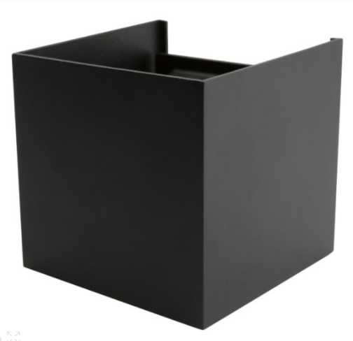 LUMINARIA LED PARED CUBO DOBLE DISPARO Y ANGULO AJUSTABLE 6W BLANCO CALIDO NEGRO MATE EXTERIOR