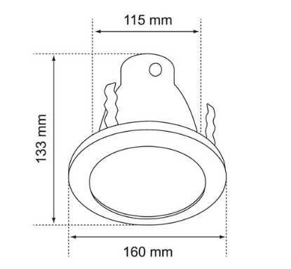 INT ACENTO EMP LED 8.5W3000K800LM