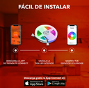 Tira LED Inteligente Wi-Fi para Interior 15 W, Luz RGB + Blanca, Compatible con App móvil y Asistentes de voz