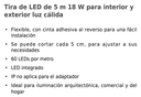 Tira de LED para interior y exterior, 5 m, 18 W, 2700K