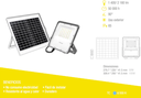 Luminario LED Reflector Óptico Solar 100 W 6 500 K