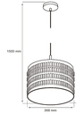 Suspendido, acab. cromado, base E26 (máx. 26W), 100-240V