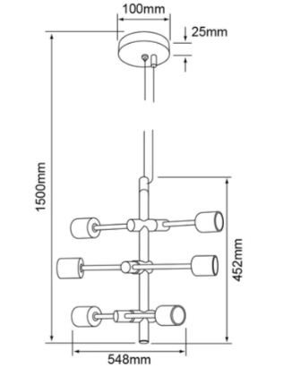 INTERIOR SUSPENDIDOS S/L 20W100-240VE27