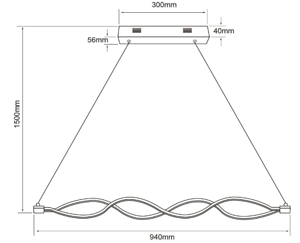 INTERIOR SUSPENDIDOS LED22W100-240V3000K