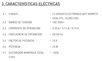 M2300 @ 25W  100-305V 45° 40K BC