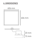 PANEL B 60X60 32W 100-140V 40K BC