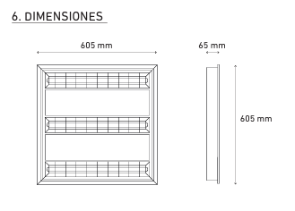 KROMOS LED 60X60 T5 100-140V BF 40K BC