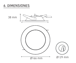 LUNA 9 FLAT 9W 100-240V 60K BC