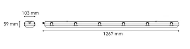 GAMMA T8 LED 2X18W 100-240V 60K GR LAMP OP TRANS