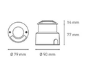 SIDE EMITR LED1S 2W 100-240V 27K GR AC