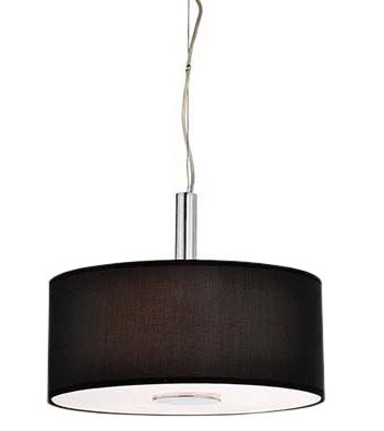 LUMINARIA COLGANTE SATÍN/TELA COLOR NEGRO 3 X 60 W STELLA