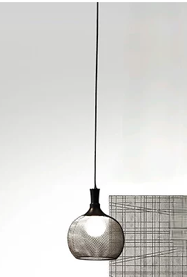 LAMPARA COLGANTE COLOR NEGRO PECERA