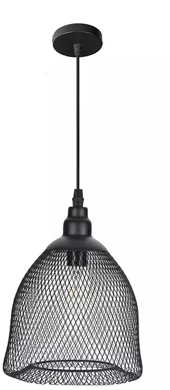 LAMPARA COLGANTE COLOR NEGRO OVALO