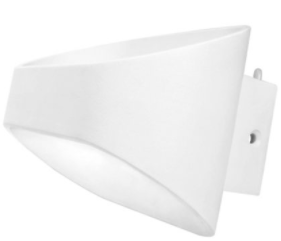 LUMINARIA LED PARED OVALO BLANCO EXTERIOR 6W BLANCO CALIDO