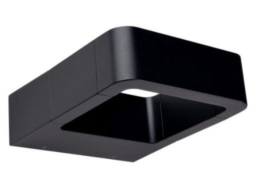 LUMINARIA LED PARED TUBULAR ALUMINIO NEGRO EXTERIOR 10W BLANCO FRIO