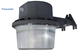 Luminario Suburbano Led Lua, con fotocelda, 35w, 100-277v, 50/60hz, IP65, 5000°K, Gris