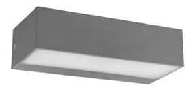 Luminario de pared Led Altea, 9w, 100-240v, 50/60hz, IP65, 3000°K, Policarbonato+ABS, Gris 