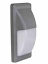 Luminario de pared Led Sopran, 12w, 100-240v, 50/60hz, IP65, 3000°K, Policarbonato + ABS, Gris 