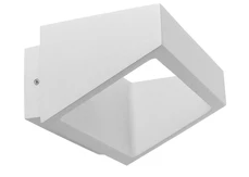 Arbotante para pared cuadrado 8w, IP65, 3000ºK, Blanco