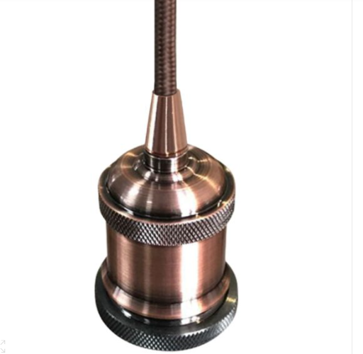 DECORATIVO COLGANTE VINTAGE PARA LAMPARA E26 COBRE ANTIGUO