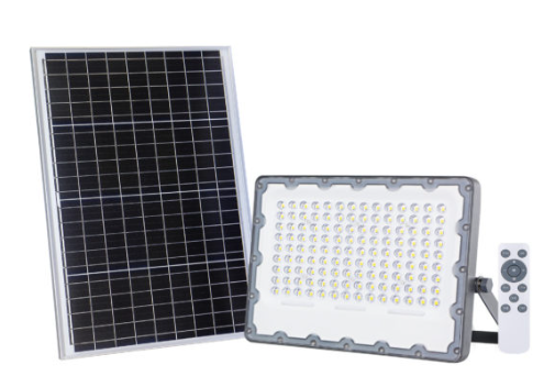 REFLECTOR LED CON PANEL SOLAR, CONTROLADOR, SENSOR Y BATERIA INCLUIDA. 2300LM BLANCO FRIO.