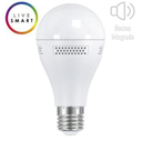 LAMPARA LED, 9W. 100-127V. E26  BOCINA HQ integrada inalámbrica (10mts)