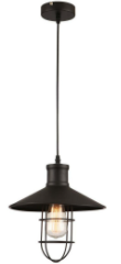 LUMINARIA COLGANTE NEGRO/CRISTAL 1 X 60 W GABBIA