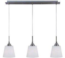 [TH6010/3 NS] LUMINARIA COLGANTE CRISTAL OPALINO/SATÍN 3 X 60 W AIRE