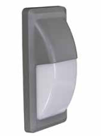 [AE12093G] Luminario de pared Led Sopran, 12w, 100-240v, 50/60hz, IP65, 3000°K, Policarbonato + ABS, Gris 