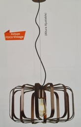 [1240 N] LUMINARIA COLGANTE COLOR CHOCOLATE 1 X 60 W DAKOTA